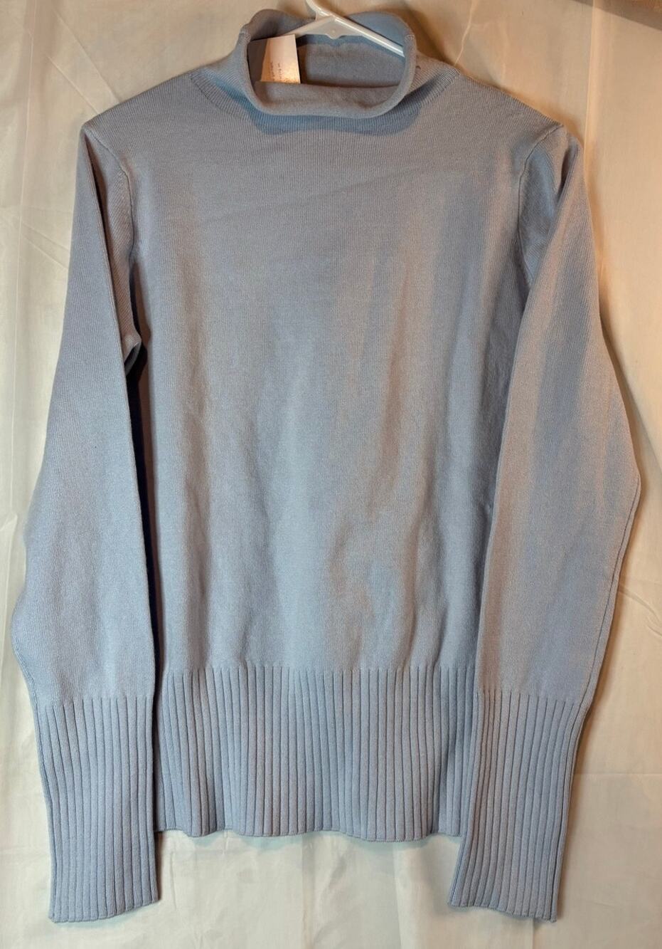 French Connection Light Blue Mock Neck Long Sleeve Sweater Size Medium NWT
